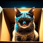 **

"Schrödinger's cat in a box, both alive and dead, quantum superposition concept, surreal, vibrant colors, complex details, dramatic lighting."

**