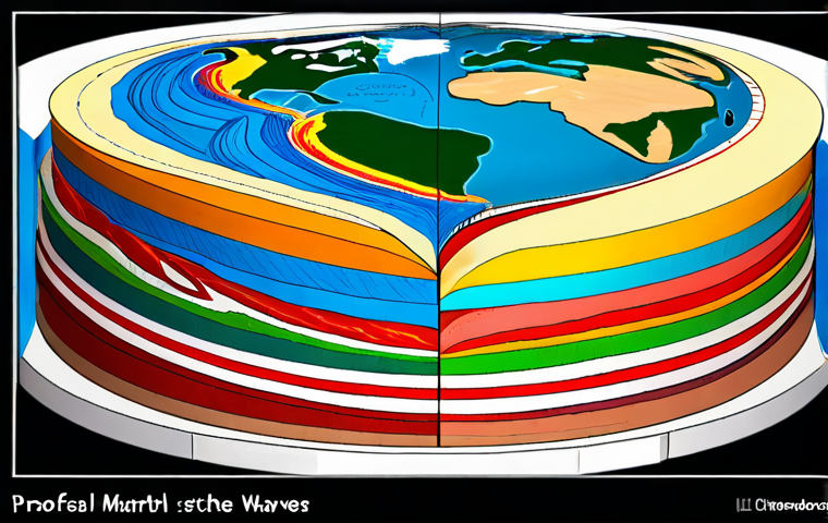 Seismic Waves Through Earth**

"A cross-section of the Earth showing P and S waves propagating through different layers, labeled mantle, core, inner core. Use vibrant colors to distinguish the layers and wave types. The Earth is depicted in a learning environment, appropriate for educational purposes. fully clothed figures of students are looking at the diagram. Safe for work, appropriate content, fully clothed, professional diagram, perfect anatomy, natural proportions, family-friendly educational illustration."

**