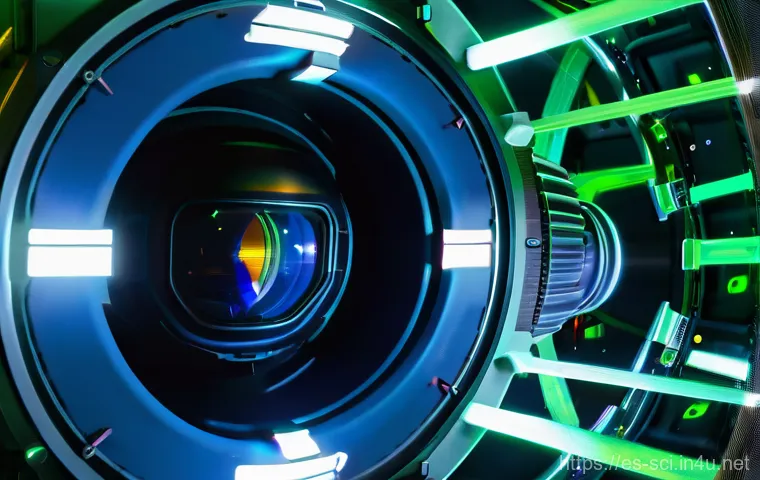 핵융합 반응로와 국제 공동 연구 - **Prompt 1: ITER - Global Collaboration and the Tokamak**
    A panoramic view of a massive, glowing...