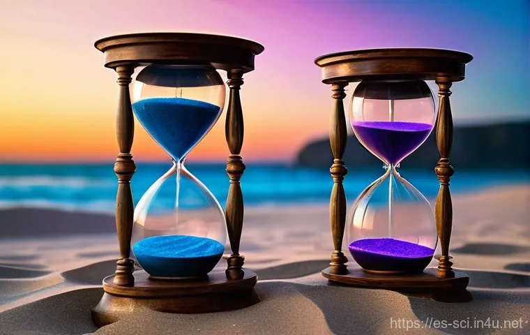 양자 역학의 기본 원리 - **Prompt:** A dynamic and artistic visualization of light or an electron exhibiting wave-particle du...