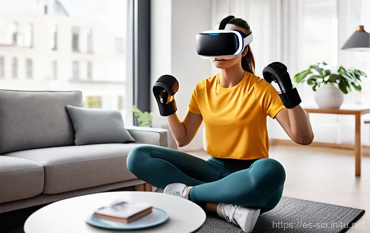 가상 현실과 증강 현실 기술 - **Immersive Learning Journey:** A diverse group of four teenagers, aged 15-16, are deeply engaged in...